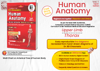 BD CHAURASIA'S HUMAN ANATOMY, 10/E, VOLUME 1