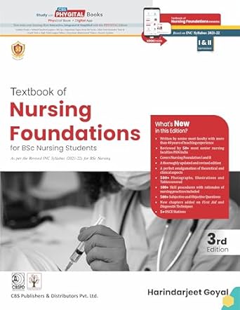 Textbook of Nursing Foundations for BSc Nursing students