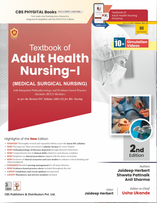 Textbook of Adult Health Nursing-I for BSc Nursing students; 2nd ed