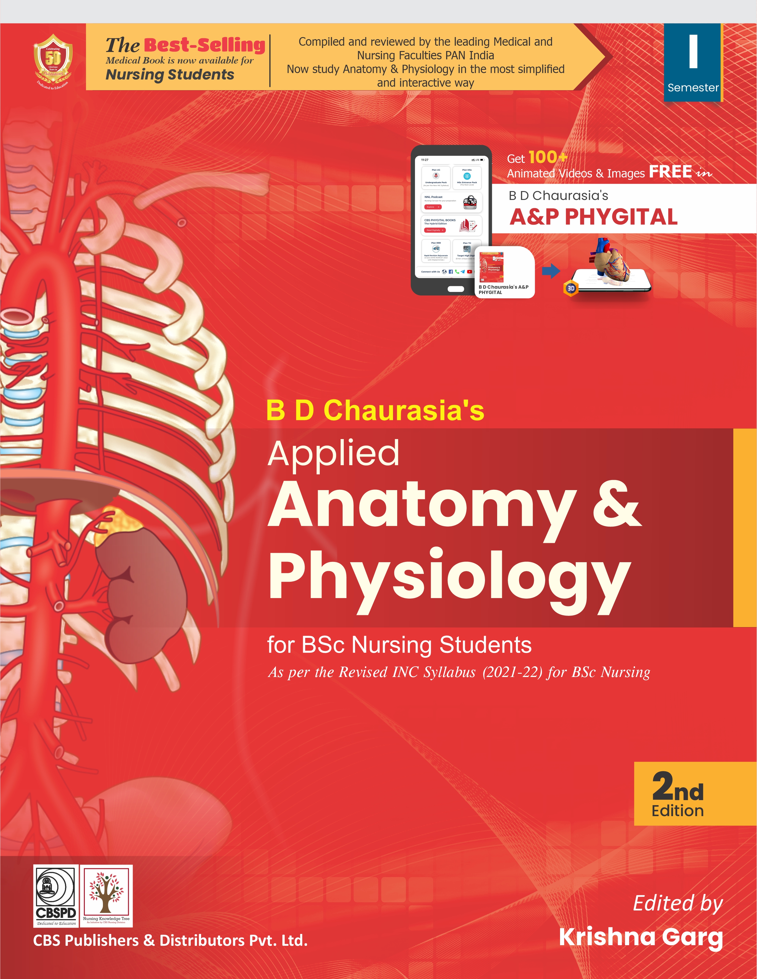BD Chaurasia's Applied Anatomy and Physiology for BSc Nursing Students-2e